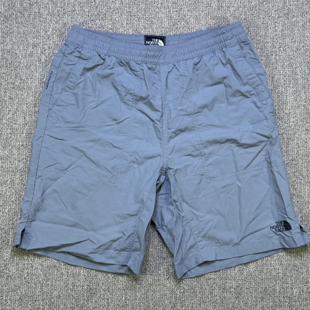 The North Face FlashDry Shorts Mens S Gray Nylon Hiking Active Outdoor 8" - Picture 1 of 11